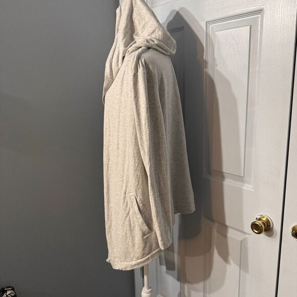 Athleta Open Overlap Front Hooded Cardigan Women Medium Soft Cozy Layer Casual - Picture 9 of 12